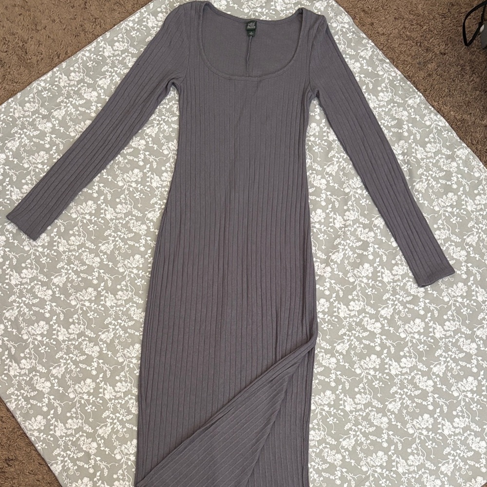 Wild Fable Charcoal Long Sleeve Dress